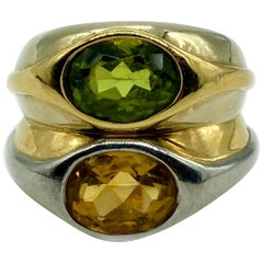 Vintage Bulgari Citrine and Peridot Ring