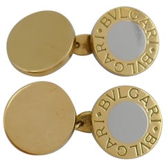 Vintage Bulgari Cufflinks Bvlgari Bvlgari Gold Steel
