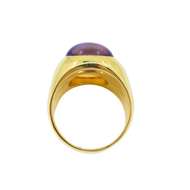 Vintage Bvlgari Doppio 18k Gold Amethyst Citrine Ring 2