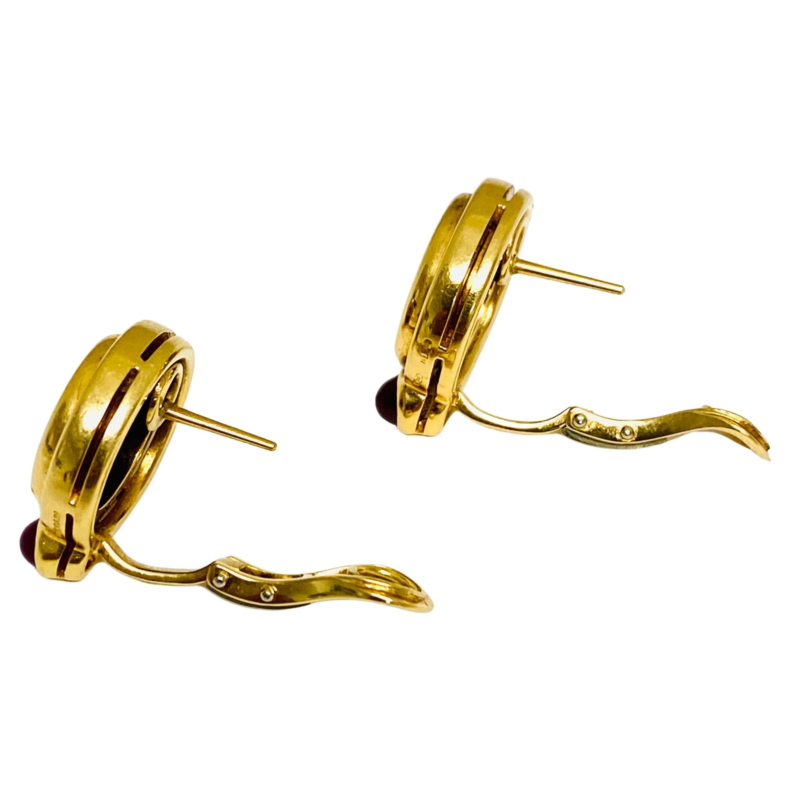 Vintage Bvlgari Earrings Monete Ancient Coins Gold Ruby 1