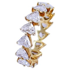 Vintage Bulgari Eternity Band 18k Yellow Gold Diamond Ring Estate Jewelry