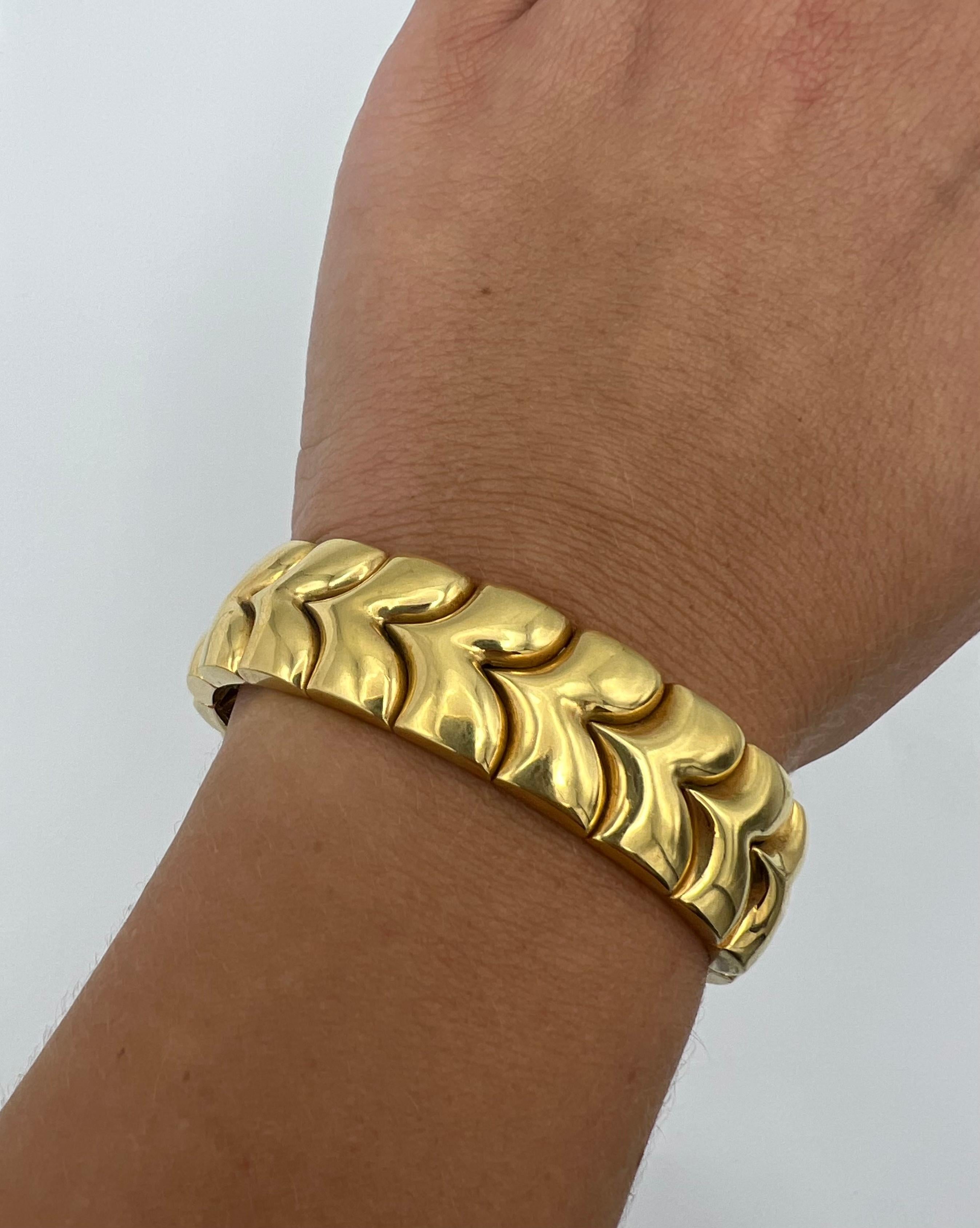 Women's or Men's Vintage Bulgari Gold Bangle Bracelet