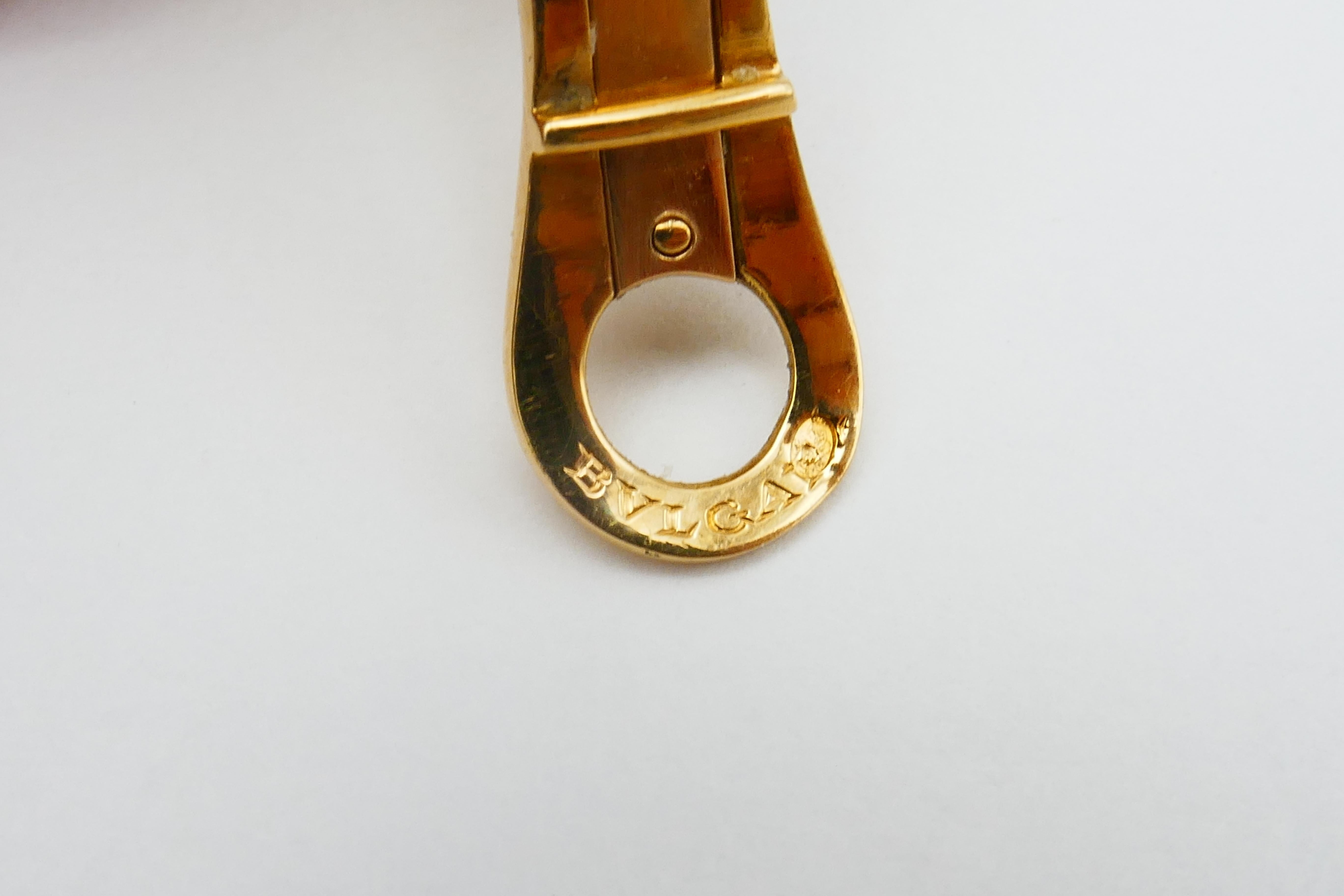 Mixed Cut Vintage Bulgari Gold Earrings Gemstone For Sale