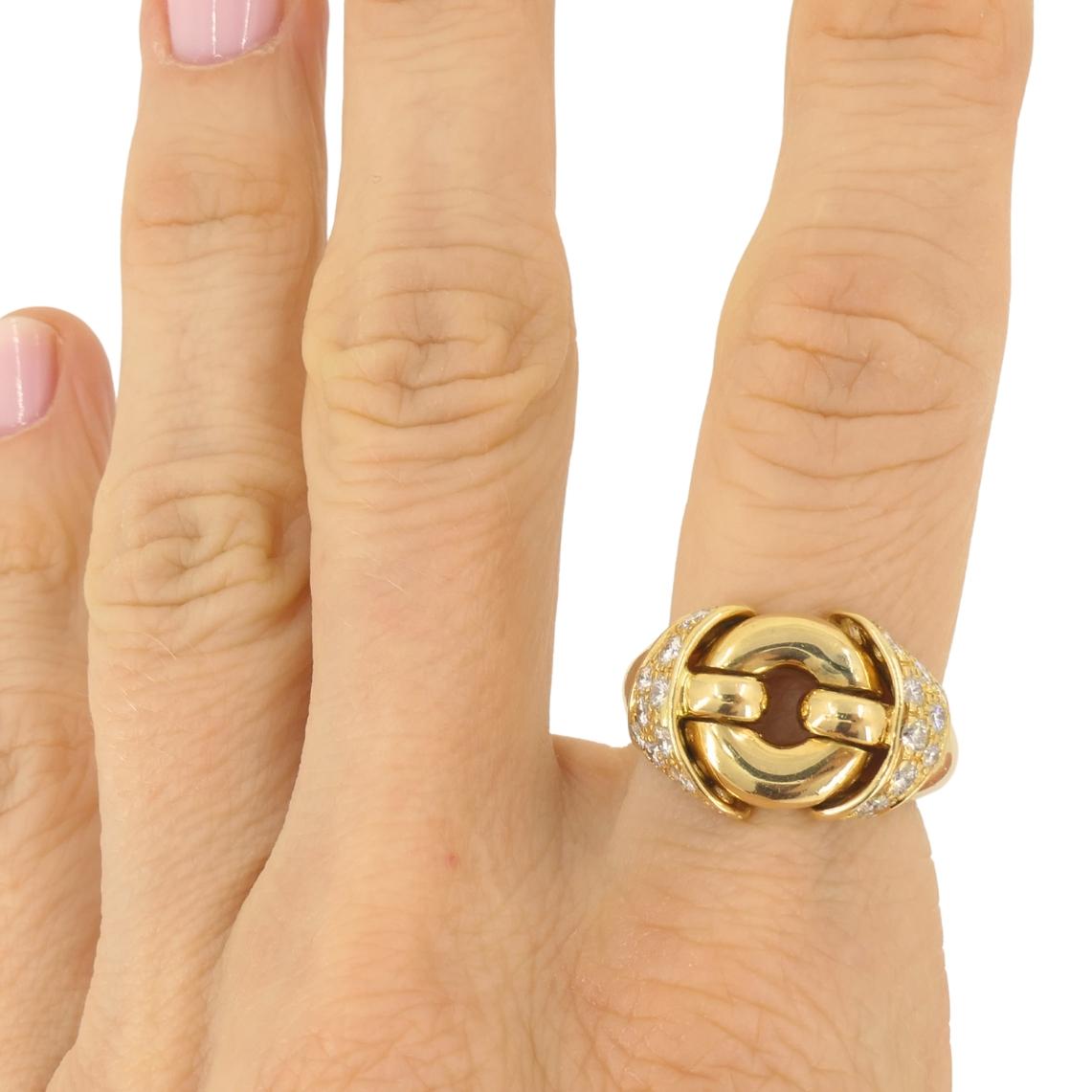 Bvlgari Vintage Bulgari Gold Ring 18k Gold Diamond Ring For Sale 5