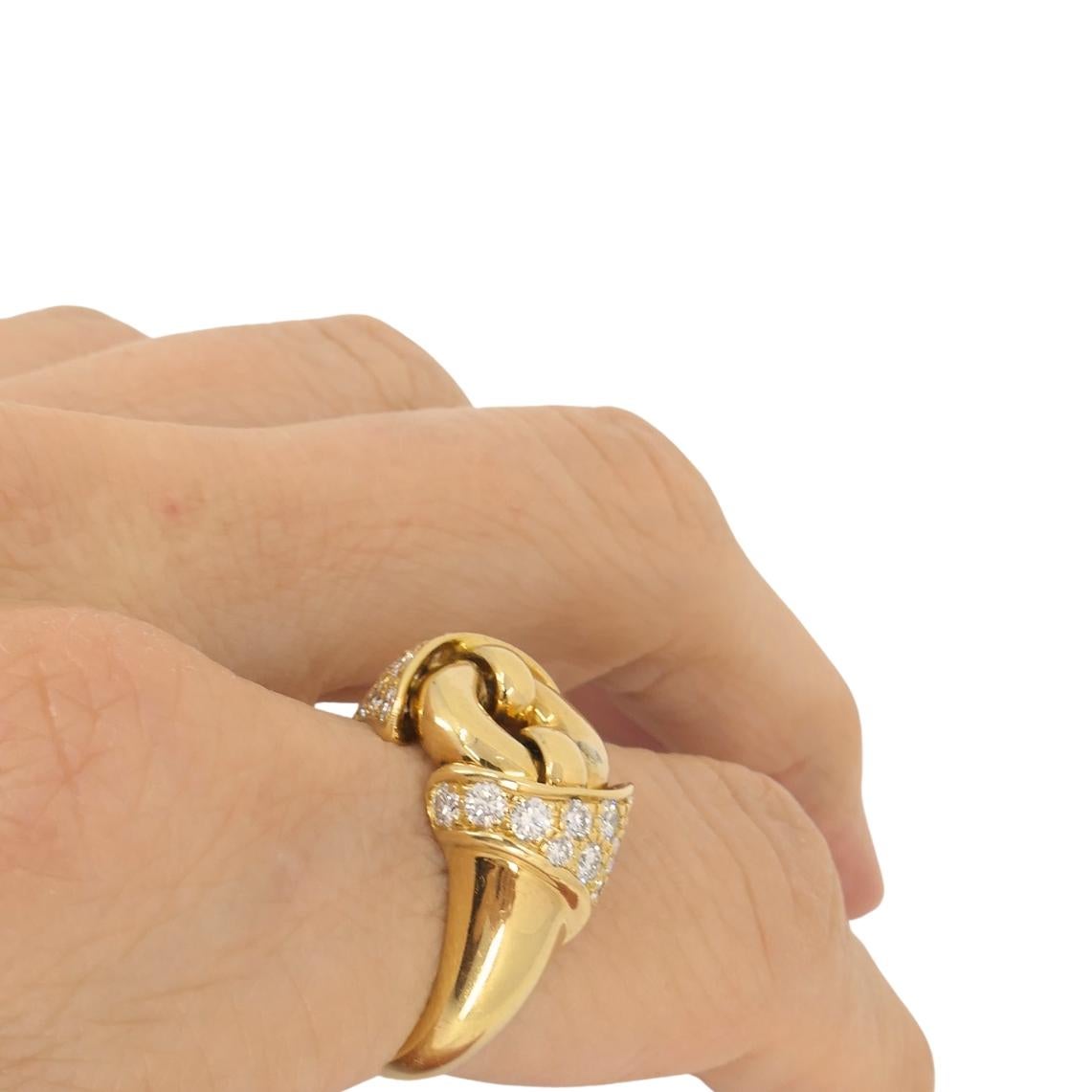 Bvlgari Vintage Bulgari Gold Ring 18k Gold Diamond Ring For Sale 6