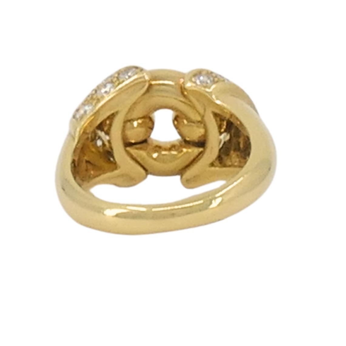 Bvlgari Vintage Bulgari Gold Ring 18k Gold Diamond Ring In Excellent Condition For Sale In Beverly Hills, CA