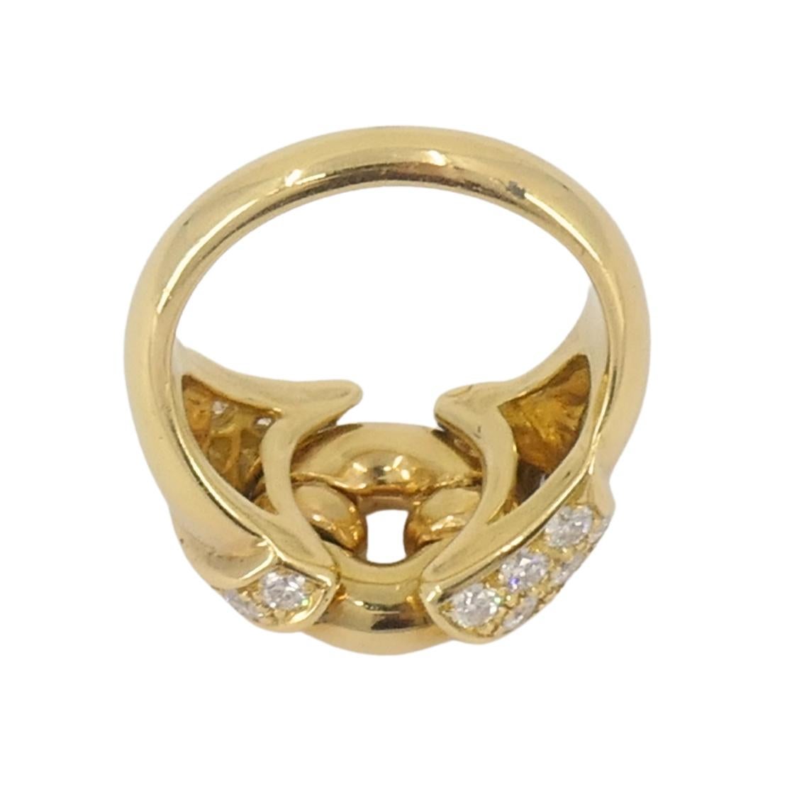 Bvlgari Vintage Bulgari Gold Ring 18k Gold Diamond Ring For Sale 1