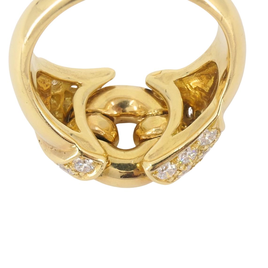 Bvlgari Vintage Bulgari Gold Ring 18k Gold Diamond Ring For Sale 2