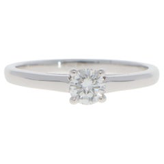 Vintage Bulgari Griffe 0.31ct Diamond Solitaire Ring in Platinum