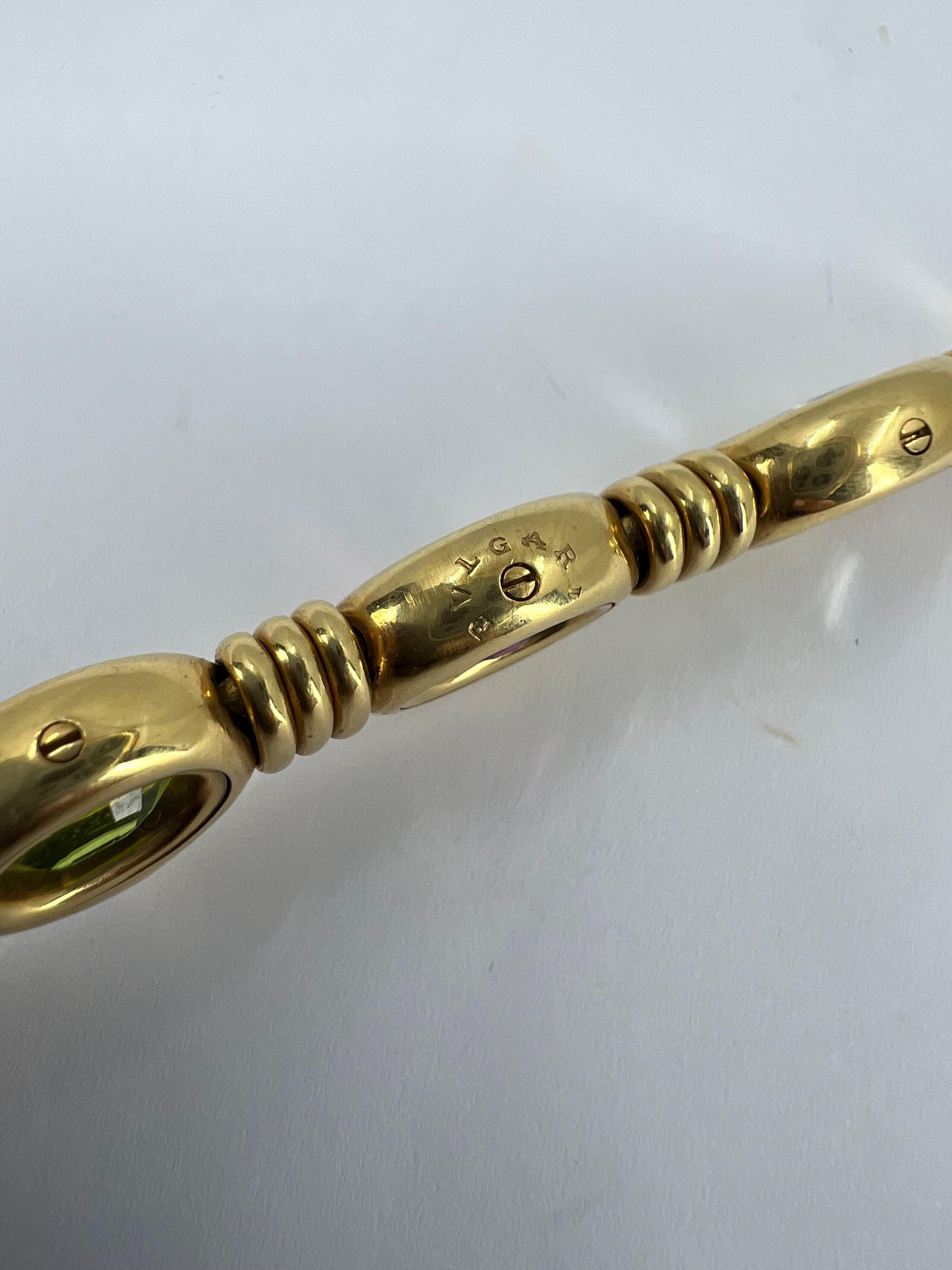 Women's Vintage Bulgari Necklace Gemstone Gold