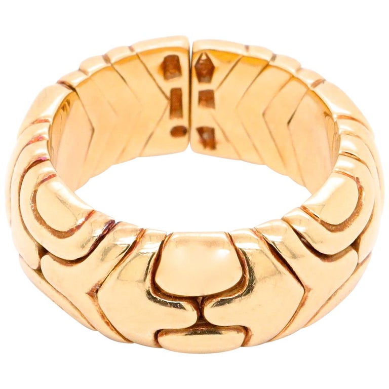 Vintage Bulgari Parentesi 18 Karat Yellow Gold Ring