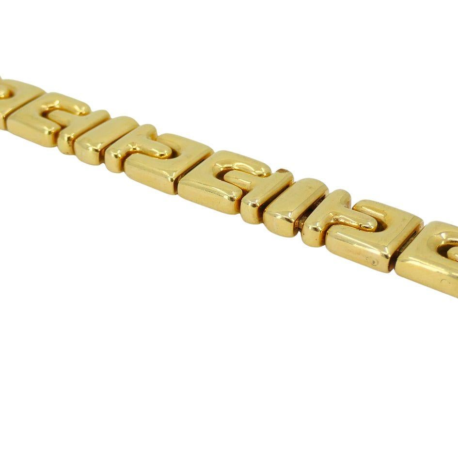 Women's or Men's Vintage Bvlgari Parentesi 18k Gold Bracelet For Sale