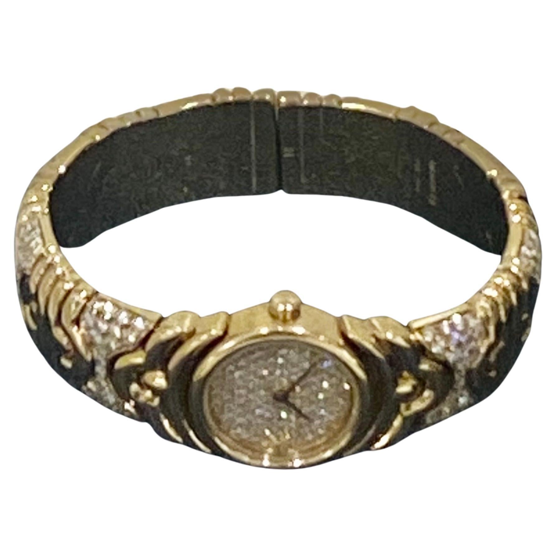 Bulgari „Parentesi“ Vintage-Uhr „Parentesi“ aus Gelbgold mit weißenen Diamanten im Angebot 3