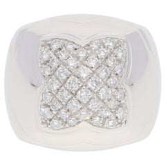 Vintage Bulgari Pyramid Diamond Ring in White Gold