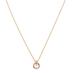 Vintage Bulgari Roman Sorbet Diamond Pendant Necklace in Rose Gold