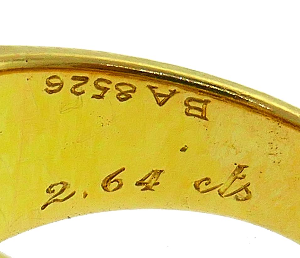 Women's Vintage Bulgari Ruby Diamond 18k Yellow Gold Ring