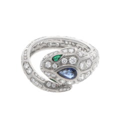 Vintage Bulgari Serpenti Seduttori Diamond Set Ring in White Gold
