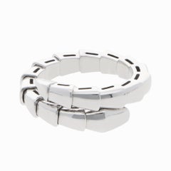 Vintage Bulgari Serpenti Viper One-Coil Ring in White Gold, Size S