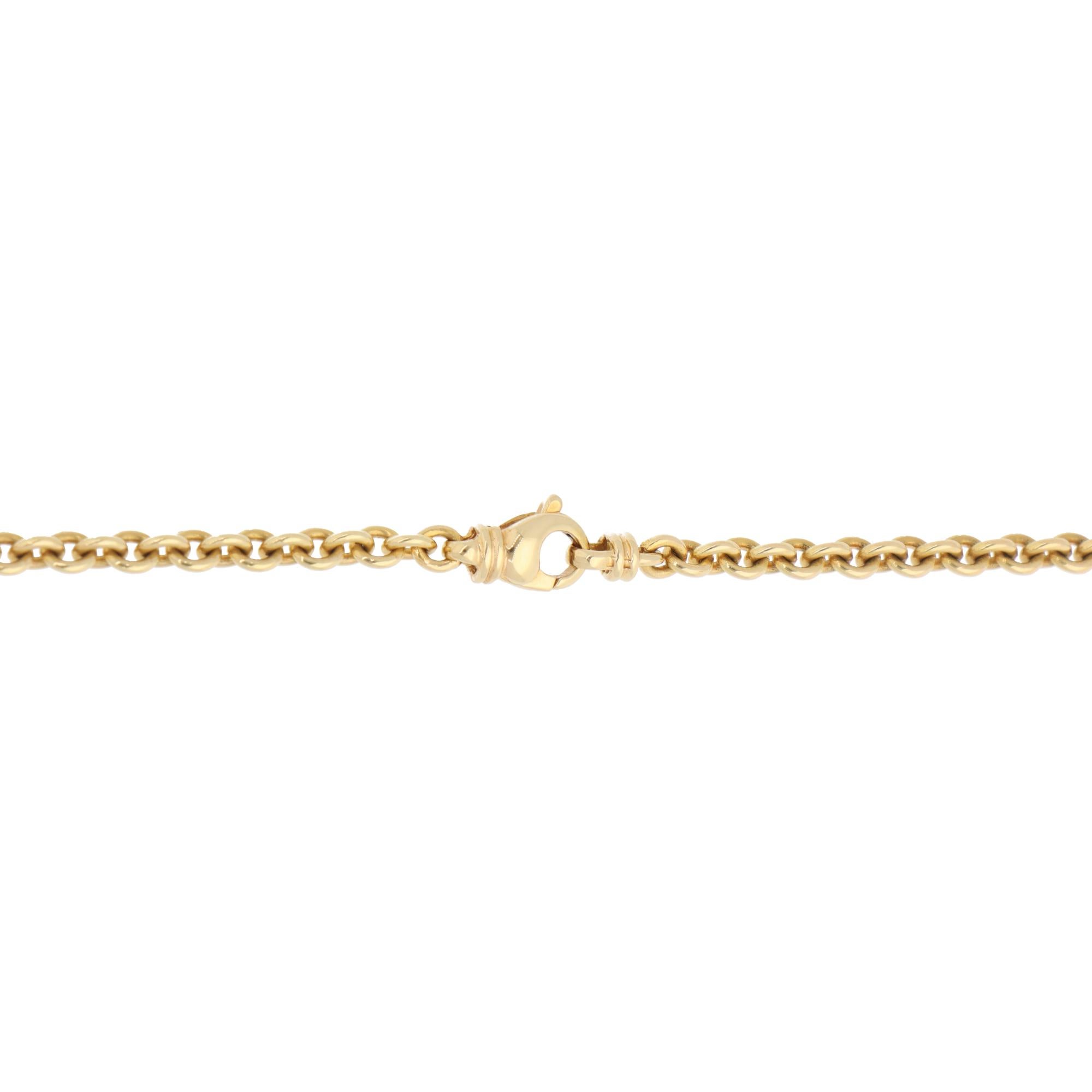 Bulgari Signature Doppelkreis-Halskette aus Gelbgold in Gelbgold, Vintage im Zustand „Hervorragend“ in London, GB