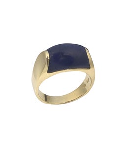 Vintage Bulgari Tronchetto Yellow Gold Lapis Ring
