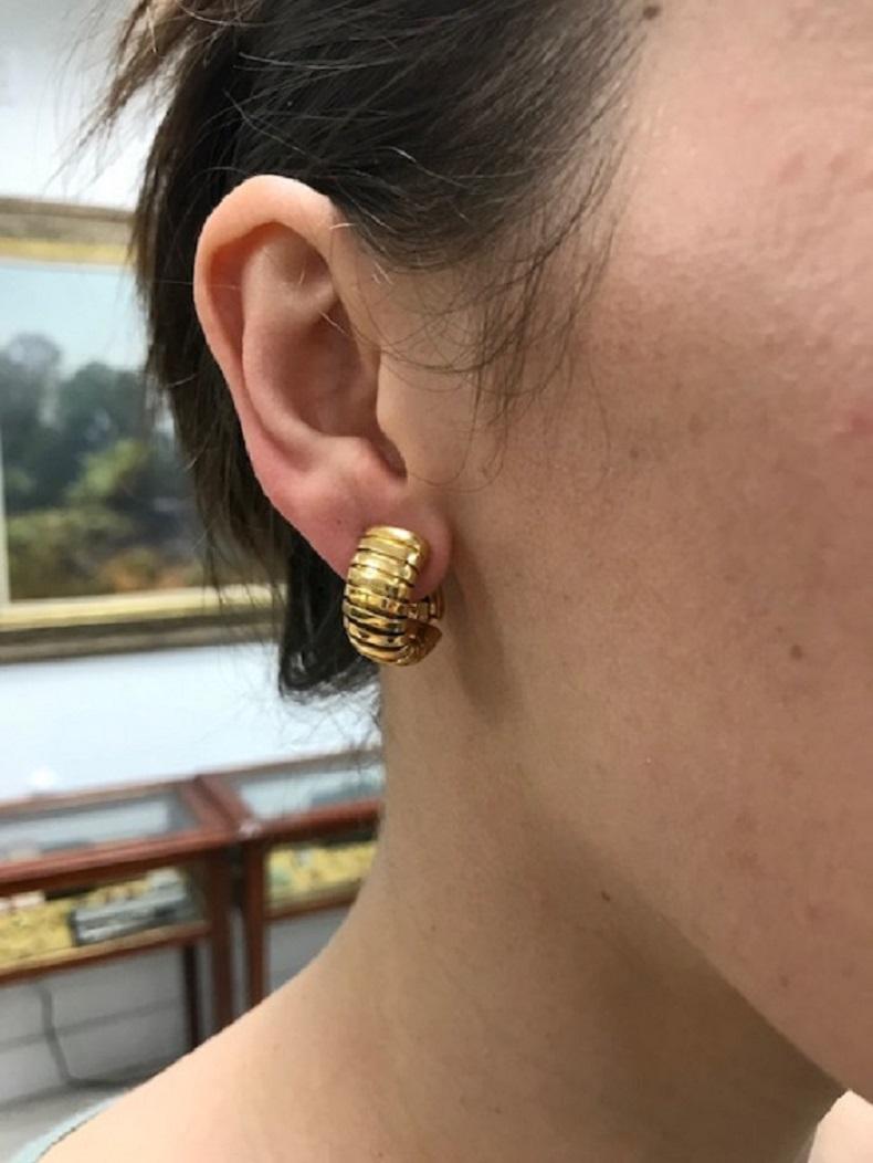 Vintage Bulgari Tubogas Earrings 4