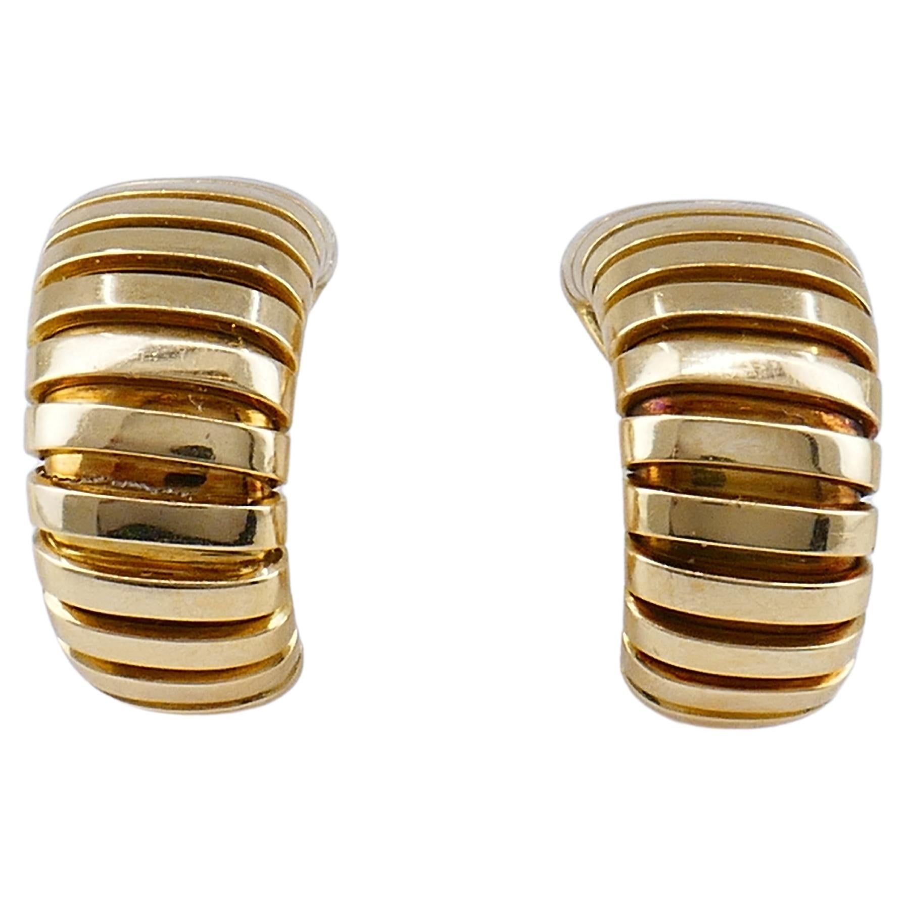 Boucles d'oreilles vintage Bulgari Tubogas