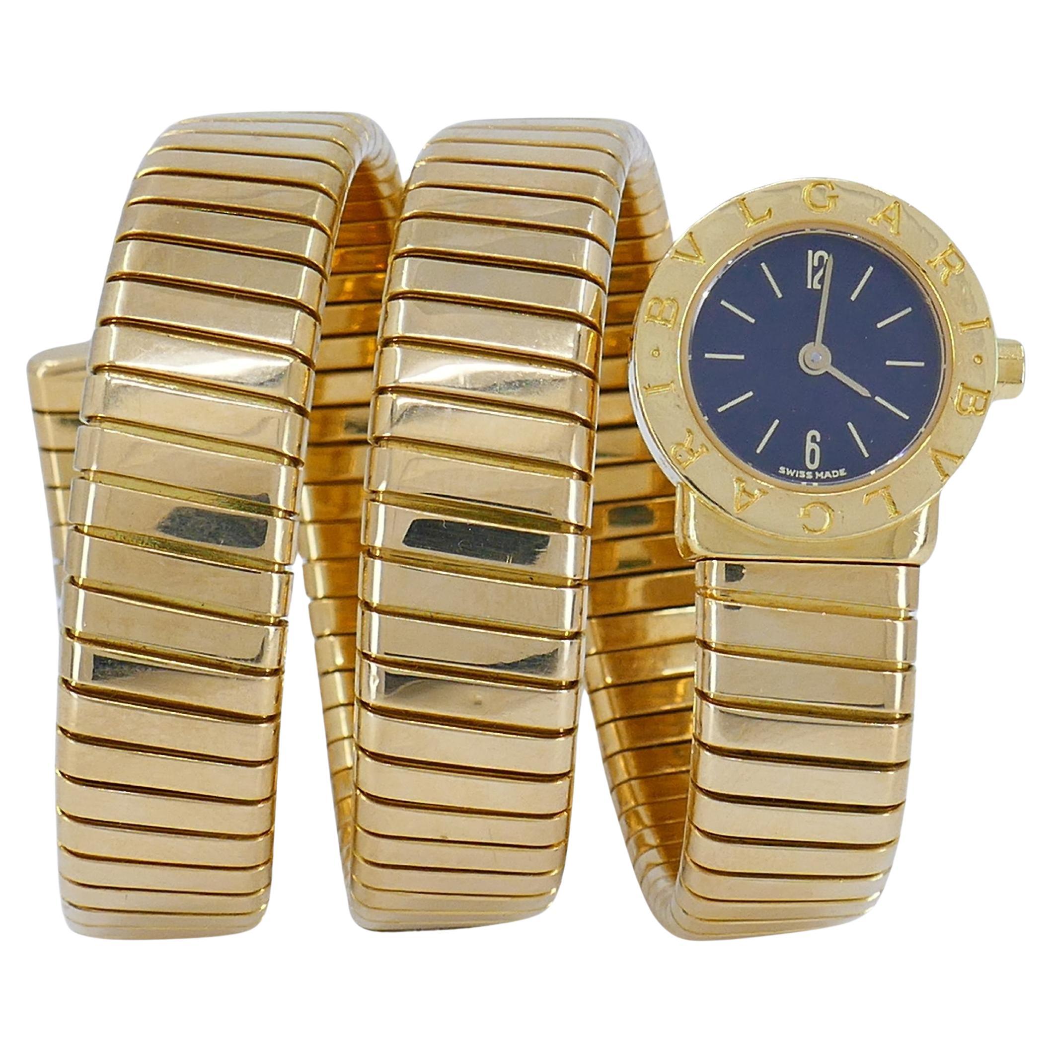 Vintage Bulgari Tubogas Gold Wrap Watch