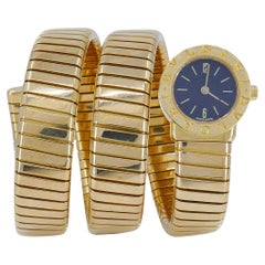 Bulgari Tubogas Montre portefeuille vintage en or