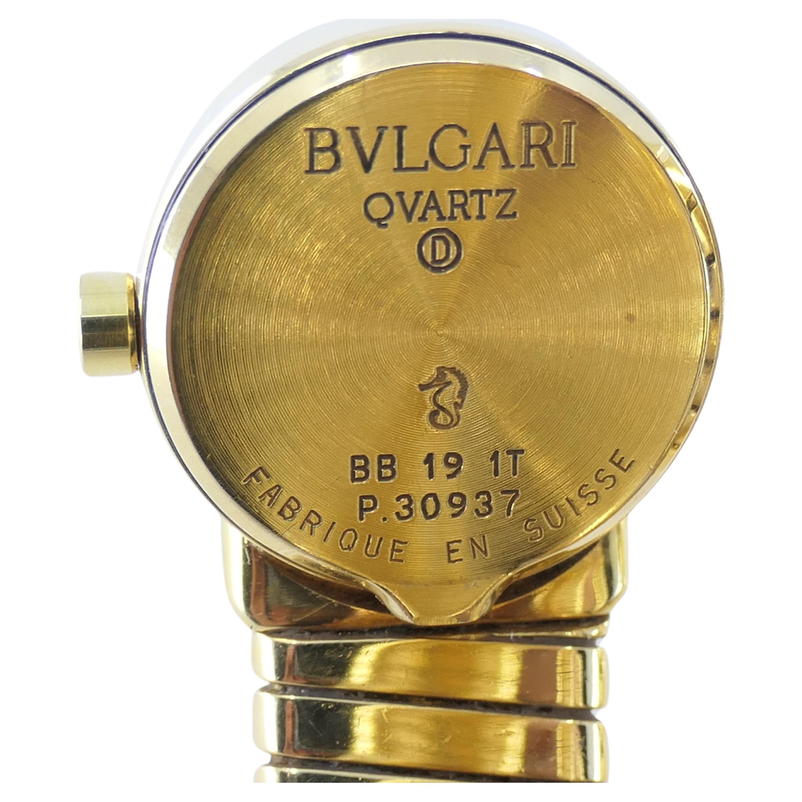 Bulgari Tubogas Gold-Wickeluhr Originalverpackung im Angebot 3