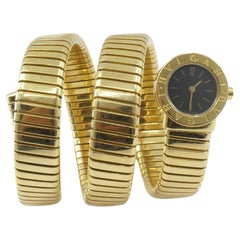 Used Bulgari Tubogas Gold Wrap Watch Original Box