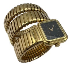 Orologio vintage Bulgari Tubogas in oro giallo