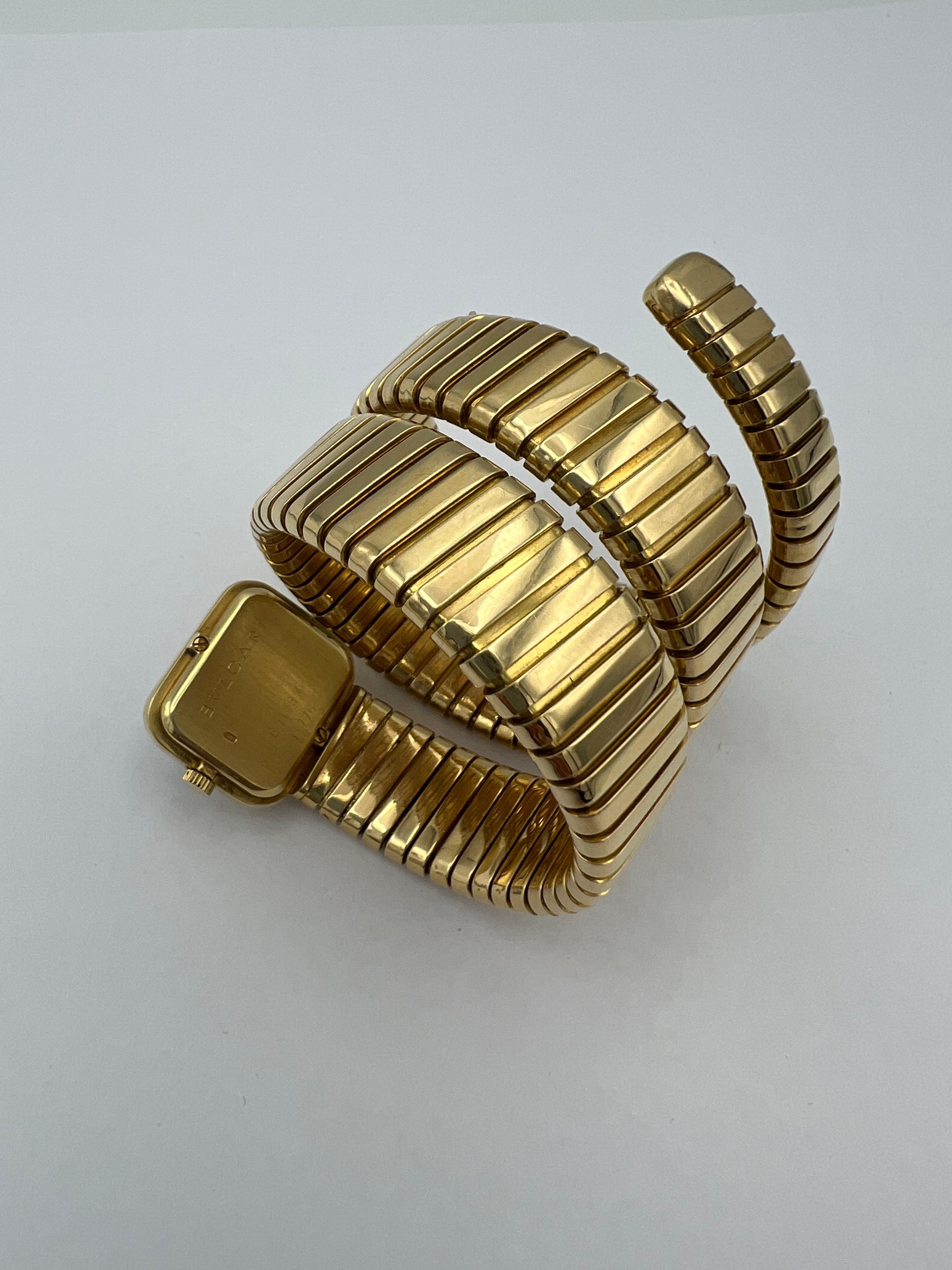 Vintage Bulgari Tubogas Yellow Gold Watch 1