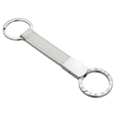 Llavero Vintage Bulgari de Piel Blanca Modelo 22234