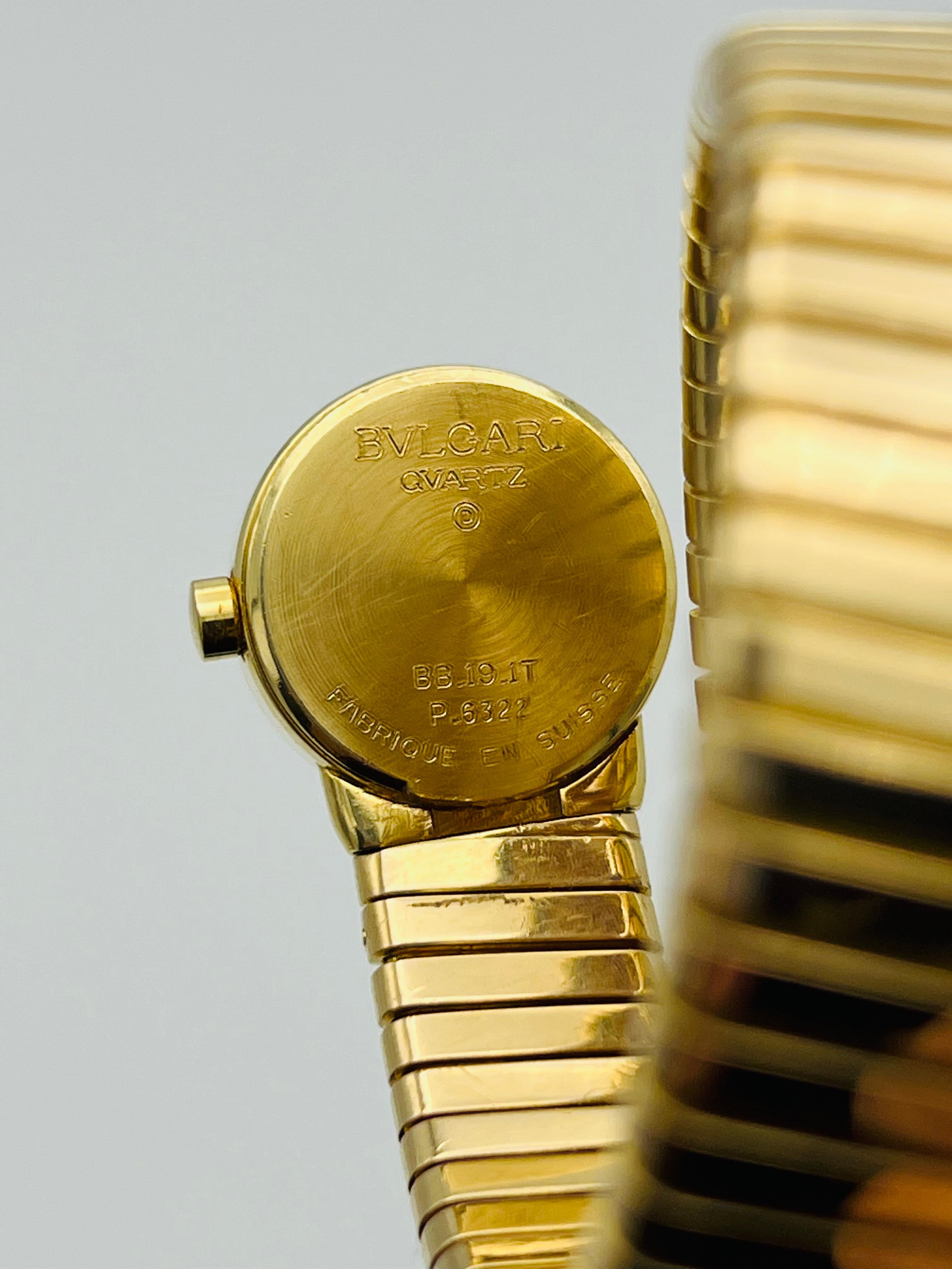 Vintage Bulgari Yellow Gold Black Dial Serpenti Tubogas Wrap Around Wrist Watch 1