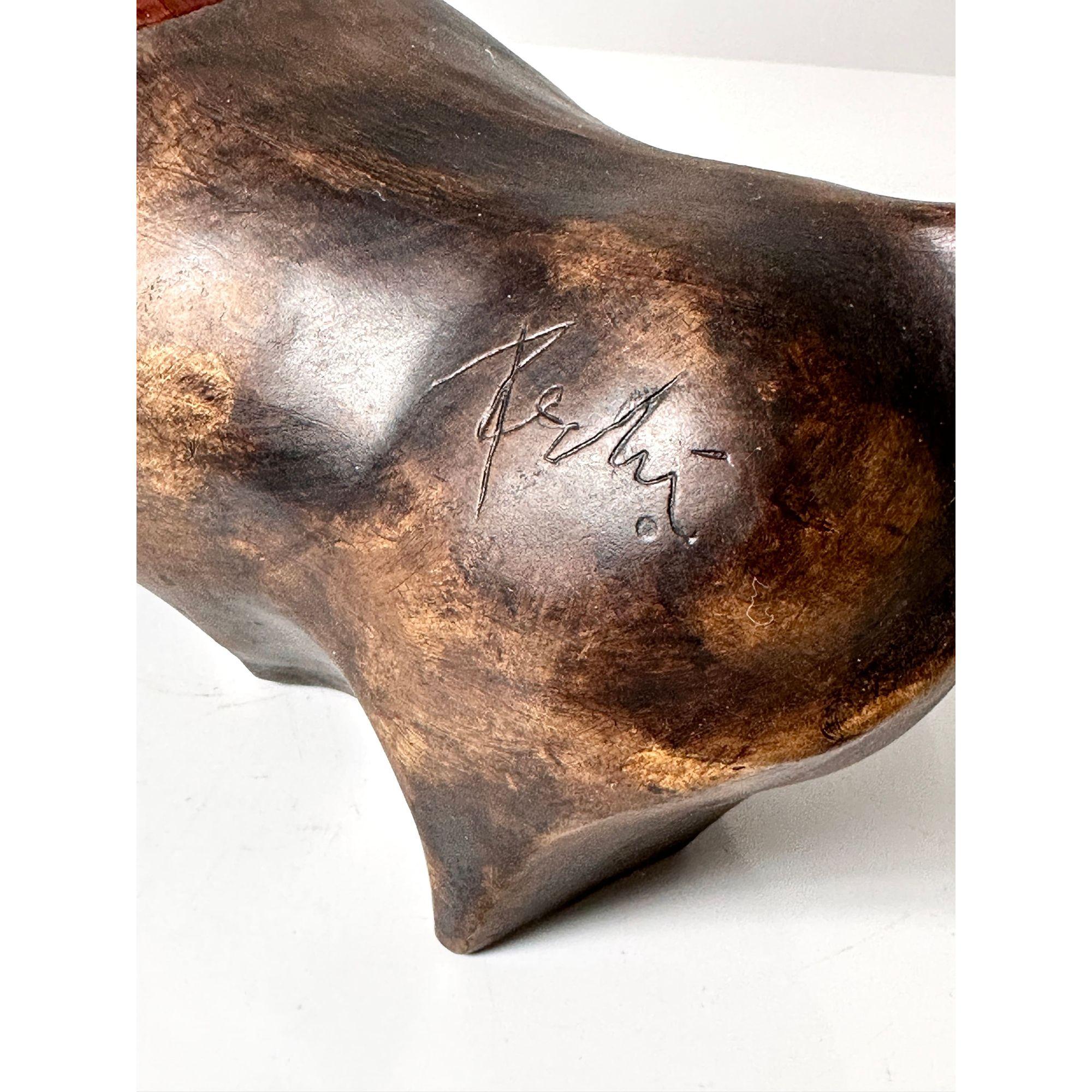 Vintage Bull Sculpture in Resin and Brass by Pedrin Pedro Rodriguez circa 1990s For Sale 4