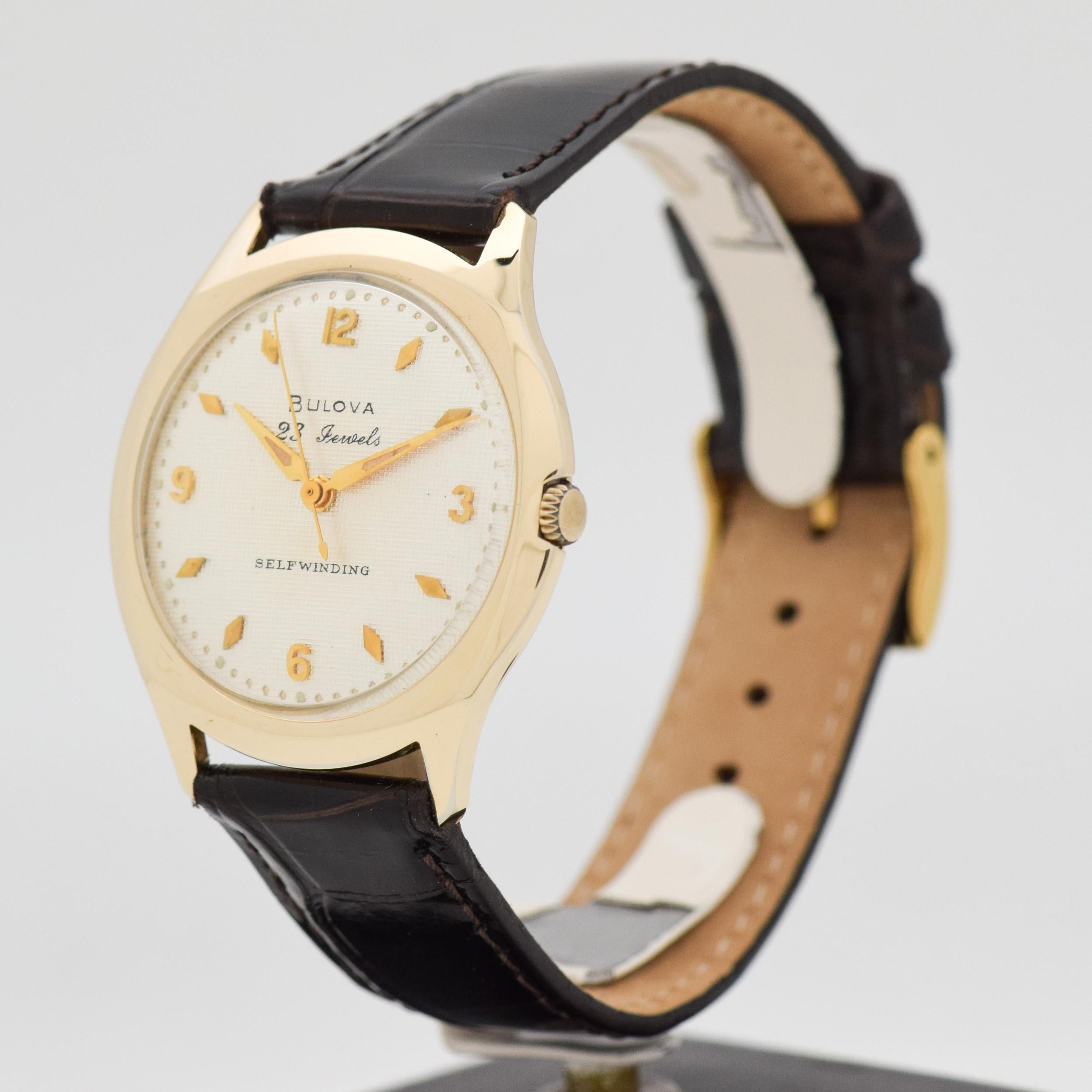 Vintage Bulova 10 Karat Yellow Gold Filled Watch, 1959 For Sale at ...