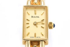 Vintage Bulova 14K Gold Ladies Swiss Quartz Watch Ref. 95T23