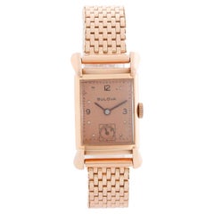 Vintage Bulova 14K Gold Plated Rose Gold Ladies Watch C557