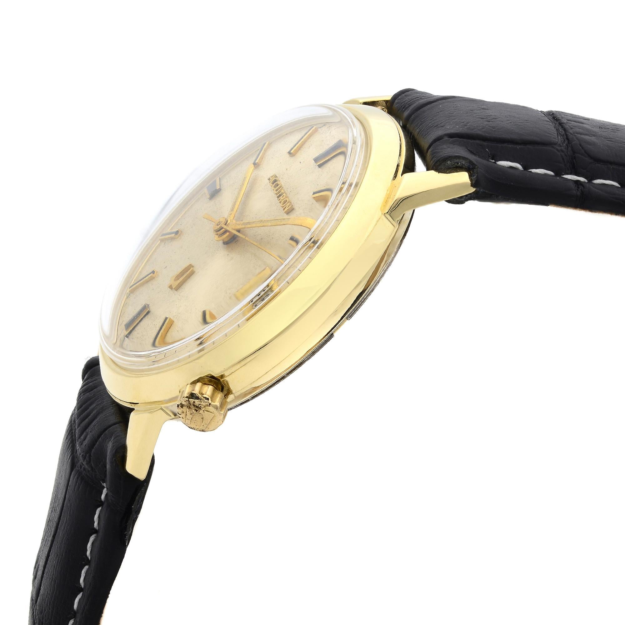 bulova accutron gold watch