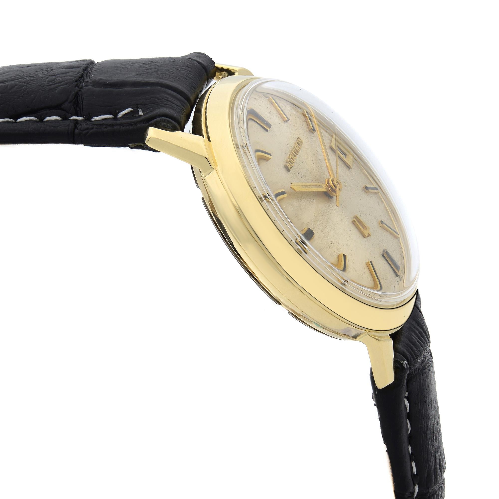 vintage bulova accutron 14k gold watch