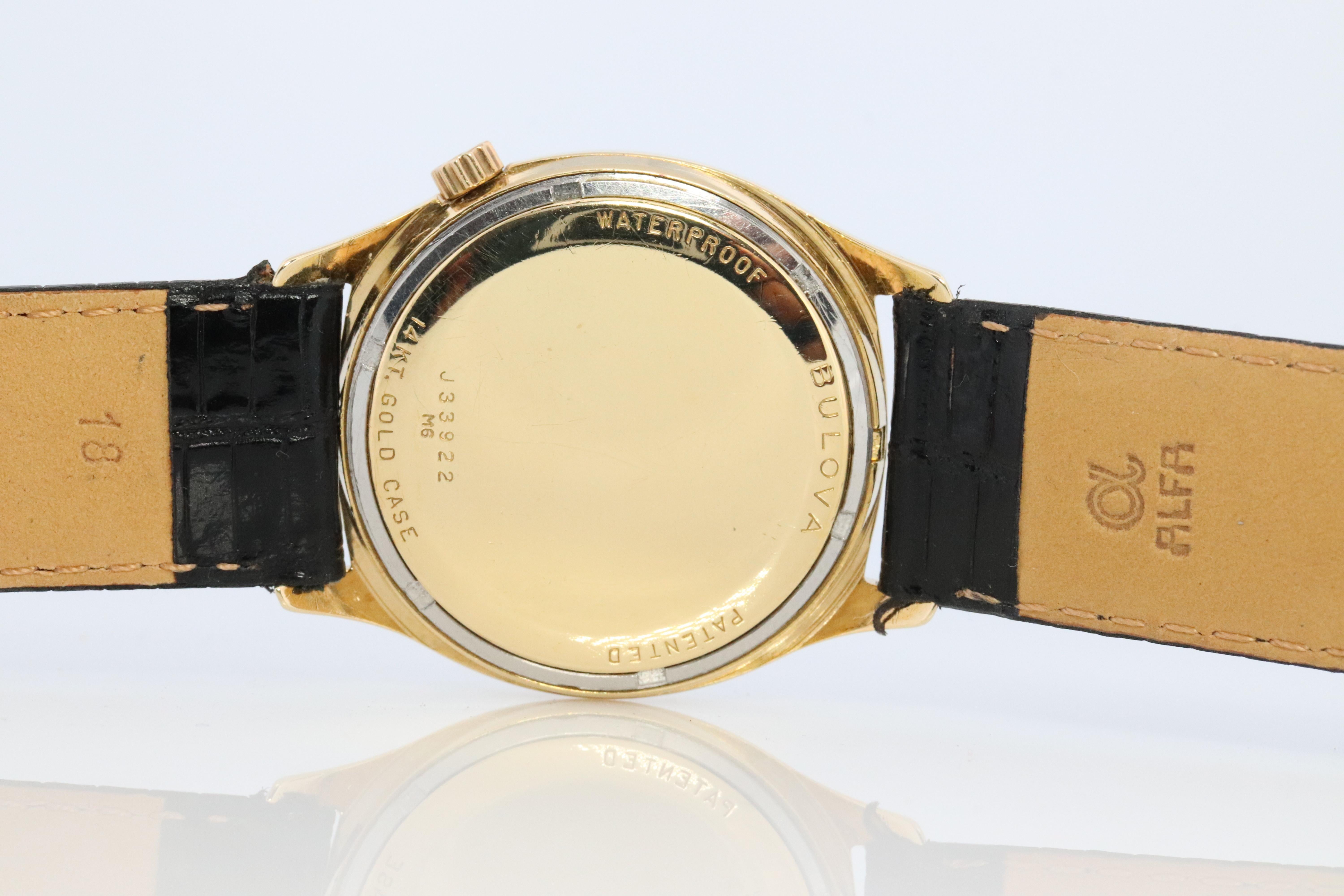Vintage BULOVA Accutron M6 Vintage Uhr. 14k Gelbgold Bulova Accutron Electric. im Angebot 4