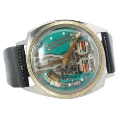 Vintage BULOVA Accutron-Uhr. Spaceview Bulova 14k Lünette Electric Transparent, Spaceview