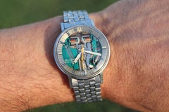Vintage BULOVA Accutron watch. Spaceview Bulova Accutron Electric Transparent.