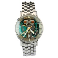 Vintage BULOVA Accutron watch. Spaceview Bulova Accutron Electric Transparent.