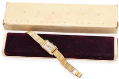 Vintage Bulova Art Deco 10K Gold Filled Tank Men's Watch w Kreisler Band