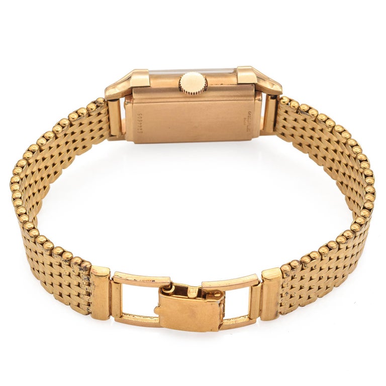 Vintage Bulova Art Deco 10K Gold Filled Tank Men's Watch w