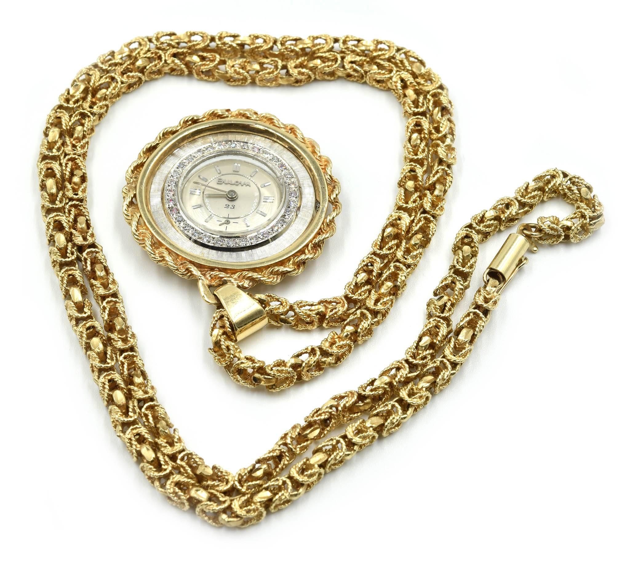 vintage bulova pendant watch