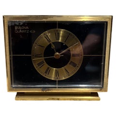 Vintage Bulova Quartz Desk Clock Germany