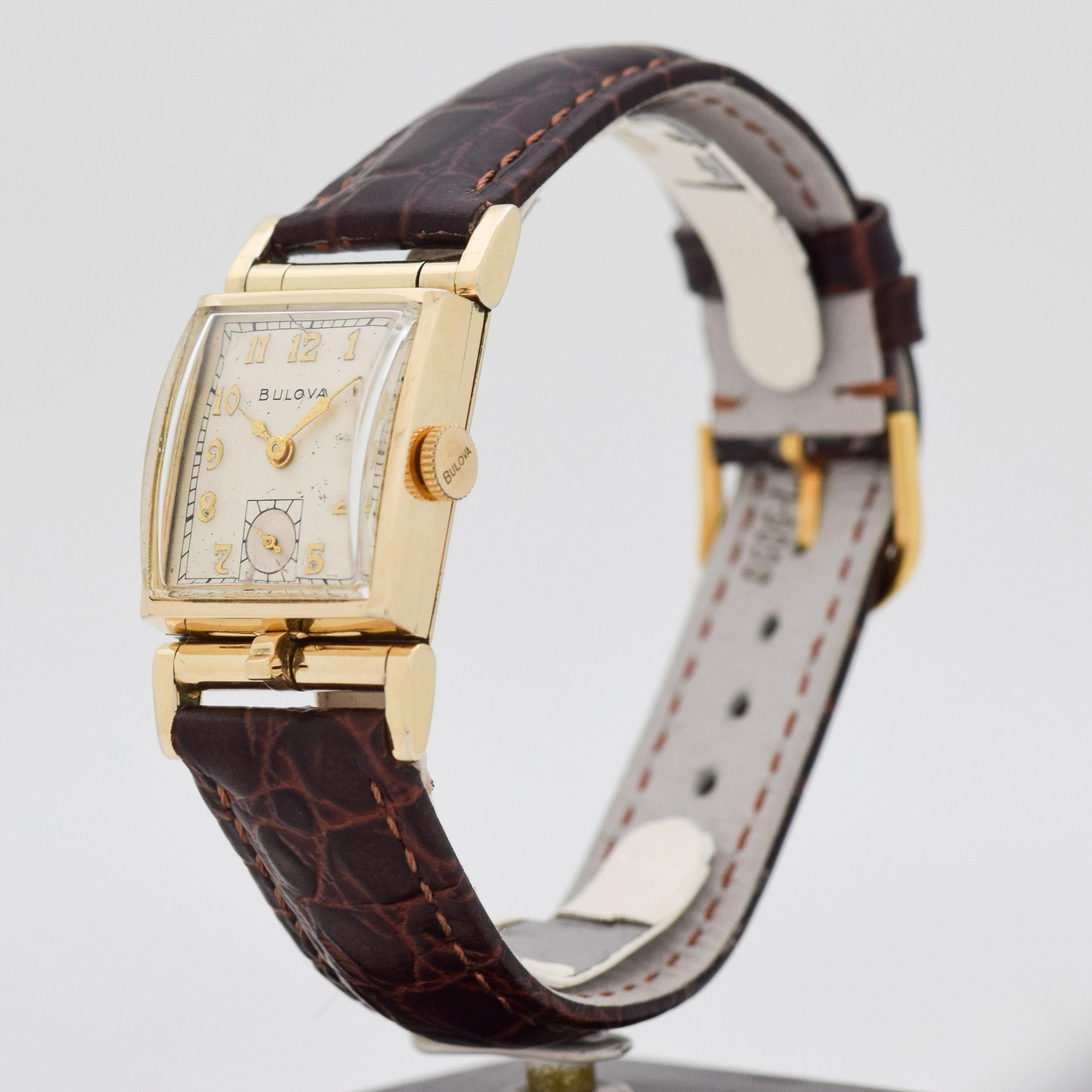 vintage bulova rectangular watch