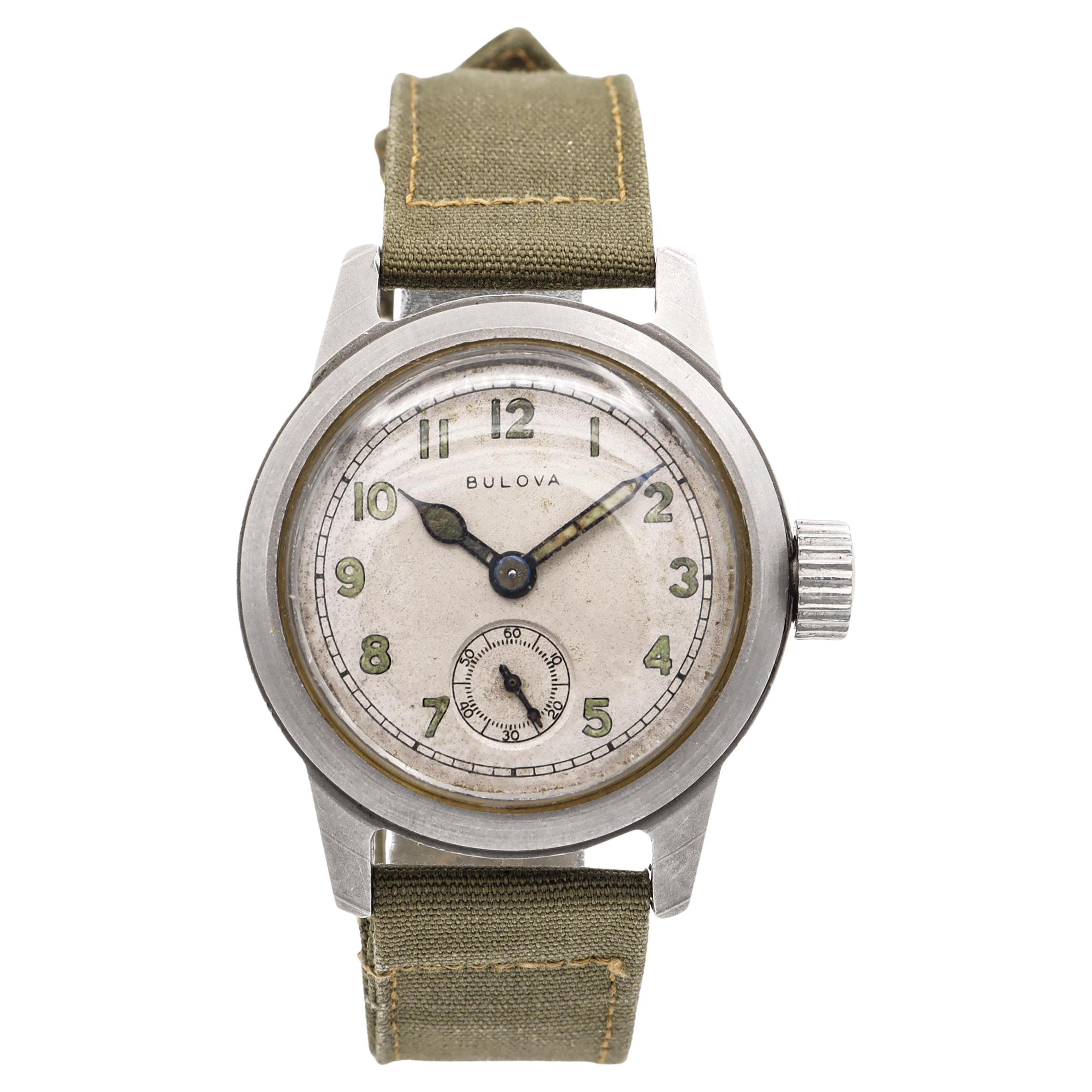 Vintage Bulova U.S. 1917-H Sub Second Dial Men's Military Watch